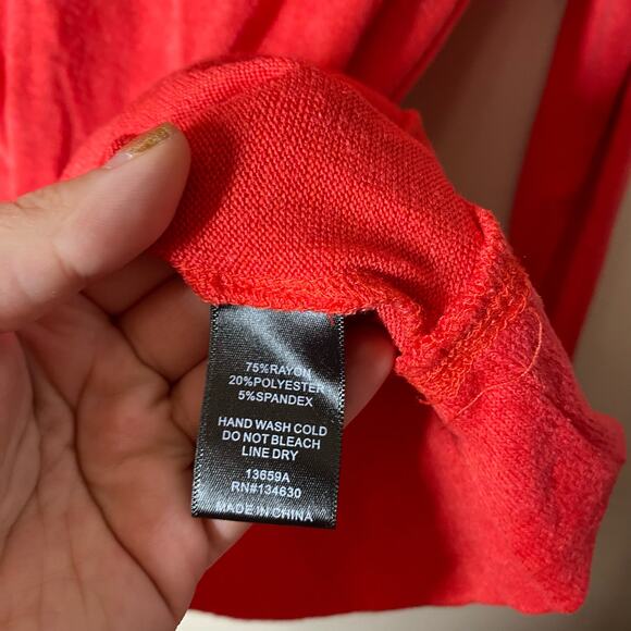 Sunday in Brooklyn Coral Lightweight Turtleneck Sweater Size Small - Picture 7 of 8